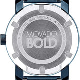 Buy Shop Movado Bold Blue Dial Blue Steel Strap Watch For Women - 3600388 USA Online
