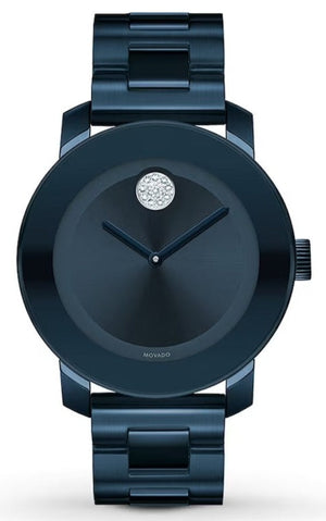Buy Shop Movado Bold Blue Dial Blue Steel Strap Watch For Women - 3600388 USA Online