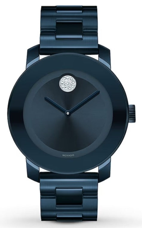 Buy Shop Movado Bold Blue Dial Blue Steel Strap Watch For Women - 3600388 USA Online