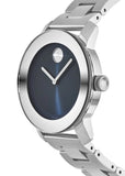 Buy Shop Movado Bold Blue Dial Silver Steel Strap Watch for Women - 3600396 USA Online