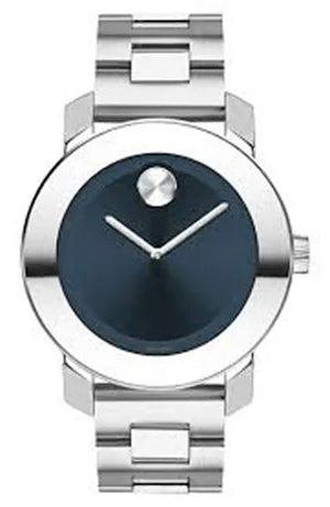 Buy Shop Movado Bold Blue Dial Silver Steel Strap Watch for Women - 3600396 USA Online