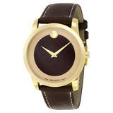 Movado Museum Classic Brown Dial Brown Leather Strap Watch For Men - 0606880