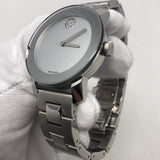 Buy Shop Movado Bold Crystal Dot Silver Dial Silver Steel Strap Watch For Women - 3600334 USA Online
