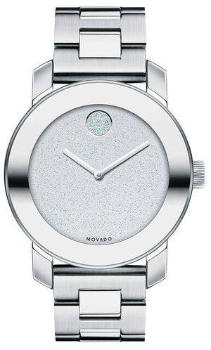 Buy Shop Movado Bold Crystal Dot Silver Dial Silver Steel Strap Watch For Women - 3600334 USA Online