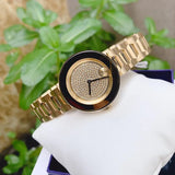 Buy Shop Movado Bold Crystal Gold Dial Gold Steel Strap Watch For Women - 3600492 USA Online