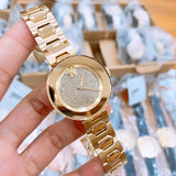 Buy Shop Movado Bold Crystal Gold Dial Gold Steel Strap Watch For Women - 3600492 USA Online