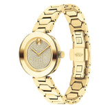 Buy Shop Movado Bold Crystal Gold Dial Gold Steel Strap Watch For Women - 3600492 USA Online