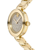 Buy Shop Movado Bold Crystal Gold Dial Gold Steel Strap Watch For Women - 3600492 USA Online