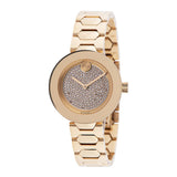 Buy Shop Movado Bold Crystal Gold Dial Gold Steel Strap Watch For Women - 3600492 USA Online
