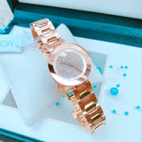 Buy Shop Movado Bold Crystal Pave Rose Gold Dial Rose Gold Steel Strap Watch For Women - 3600493 USA Online