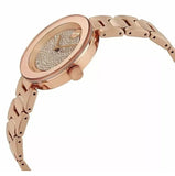 Buy Shop Movado Bold Crystal Pave Rose Gold Dial Rose Gold Steel Strap Watch For Women - 3600493 USA Online