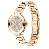 Buy Shop Movado Bold Crystal Pave Rose Gold Dial Rose Gold Steel Strap Watch For Women - 3600493 USA Online