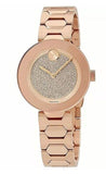 Buy Shop Movado Bold Crystal Pave Rose Gold Dial Rose Gold Steel Strap Watch For Women - 3600493 USA Online