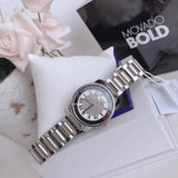 Buy Shop Movado Bold Crystal Pave Silver Dial Silver Steel Strap Watch for Women - 3600254 USA Online