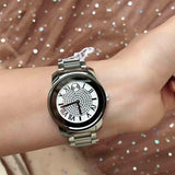 Buy Shop Movado Bold Crystal Pave Silver Dial Silver Steel Strap Watch for Women - 3600254 USA Online