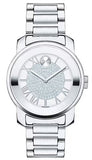Buy Shop Movado Bold Crystal Pave Silver Dial Silver Steel Strap Watch for Women - 3600254 USA Online