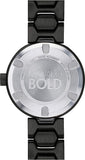 Buy Shop Movado Bold Crystals Black Dial Black Steel Strap Watch for Women - 3600576 USA Online