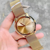 Buy Shop Movado Bold Diamonds Gold Dial Gold Mesh Bracelet Watch For Men - 3600460 USA Online