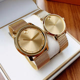Buy Shop Movado Bold Diamonds Gold Dial Gold Mesh Bracelet Watch For Men - 3600460 USA Online