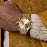 Buy Shop Movado Bold Diamonds Gold Dial Gold Mesh Bracelet Watch For Men - 3600460 USA Online