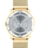 Buy Shop Movado Bold Diamonds Gold Dial Gold Mesh Bracelet Watch For Men - 3600460 USA Online