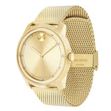 Buy Shop Movado Bold Diamonds Gold Dial Gold Mesh Bracelet Watch For Men - 3600460 USA Online