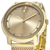 Buy Shop Movado Bold Diamonds Gold Dial Gold Mesh Bracelet Watch For Men - 3600460 USA Online