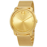 Buy Shop Movado Bold Diamonds Gold Dial Gold Mesh Bracelet Watch For Men - 3600460 USA Online