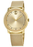 Buy Shop Movado Bold Diamonds Gold Dial Gold Mesh Bracelet Watch For Men - 3600460 USA Online