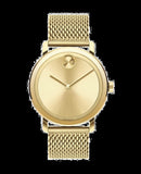 Buy Shop Movado Bold Diamonds Gold Dial Gold Mesh Bracelet Watch For Men - 3600460 USA Online