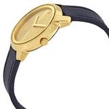 Buy Shop Movado Bold Gold Dial Blue Leather Strap Watch For Men - 3600469 USA Online