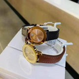 Buy Shop Movado Bold Gold Dial Brown Leather Strap Watch for Women - 3600437 USA Online