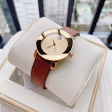 Buy Shop Movado Bold Gold Dial Brown Leather Strap Watch for Women - 3600437 USA Online