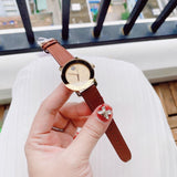 Buy Shop Movado Bold Gold Dial Brown Leather Strap Watch for Women - 3600437 USA Online