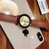 Buy Shop Movado Bold Gold Dial Brown Leather Strap Watch for Women - 3600437 USA Online