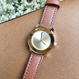 Buy Shop Movado Bold Gold Dial Brown Leather Strap Watch for Women - 3600437 USA Online