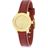 Buy Shop Movado Bold Gold Dial Brown Leather Strap Watch for Women - 3600437 USA Online