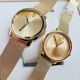 Buy Shop Movado Bold Gold Dial Gold Mesh Bracelet Watch For Men - 3600373 USA Online