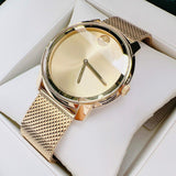 Buy Shop Movado Bold Gold Dial Gold Mesh Bracelet Watch For Men - 3600373 USA Online