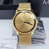 Buy Shop Movado Bold Gold Dial Gold Mesh Bracelet Watch For Men - 3600373 USA Online