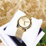 Buy Shop Movado Bold Gold Dial Gold Mesh Bracelet Watch For Men - 3600373 USA Online