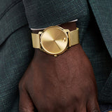 Buy Shop Movado Bold Gold Dial Gold Mesh Bracelet Watch For Men - 3600373 USA Online