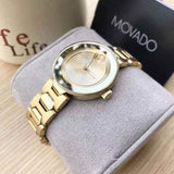 Buy Shop Movado Bold Gold Dial Gold Steel Strap Watch For Women - 3600382 USA Online