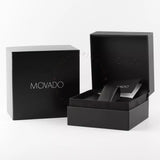 Buy Shop Movado Bold Metallic Blue Dial Black Leather Strap Watch for Men - 3600137 USA Online