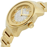 Buy Shop Movado Bold Pave Gold Dial Gold Steel Strap Watch For Women - 3600255 USA Online