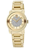 Buy Shop Movado Bold Pave Gold Dial Gold Steel Strap Watch For Women - 3600255 USA Online
