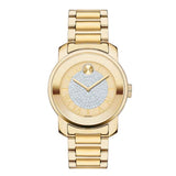 Buy Shop Movado Bold Pave Gold Dial Gold Steel Strap Watch For Women - 3600255 USA Online