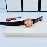 Buy Shop Movado Bold Rose Gold Dial Brown Leather Strap Watch For Women - 3600438 USA Online