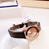 Buy Shop Movado Bold Rose Gold Dial Brown Leather Strap Watch For Women - 3600438 USA Online
