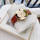 Buy Shop Movado Bold Rose Gold Dial Brown Leather Strap Watch For Women - 3600438 USA Online